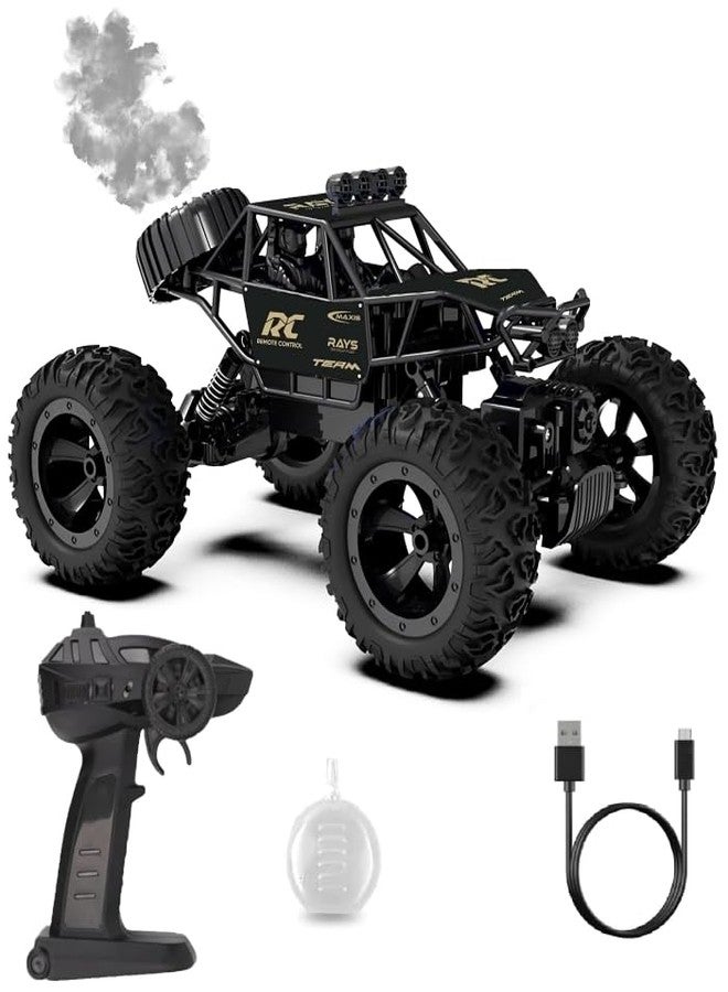 Sky Tech® Rock Crawler Car with Smoke Offroader Rc Car High Speed 5 Functions 1:16 RC Car with Smoke Fog Styled Climbing Monster Truck Rechargeable Remote Control Car for Kids 【Colors as Per Stock】 - Image 1